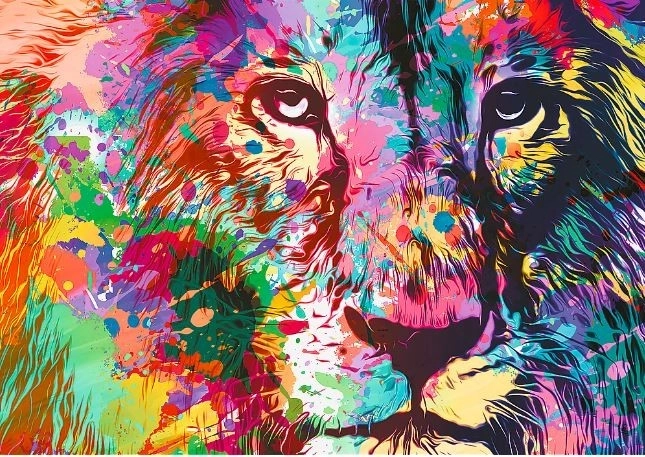 Colorful Lion Puzzle 1000 Pieces