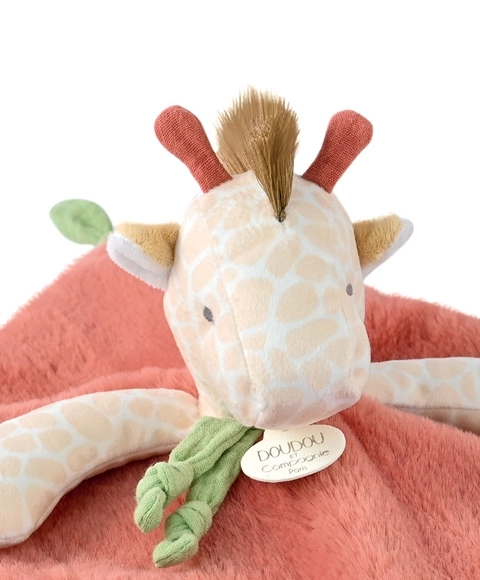 Plush Cuddly Giraffe Blanket - Safari Colors 25 cm