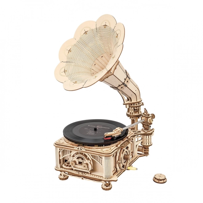 RoboTime 3D Wooden Mechanical Puzzle Gramophone