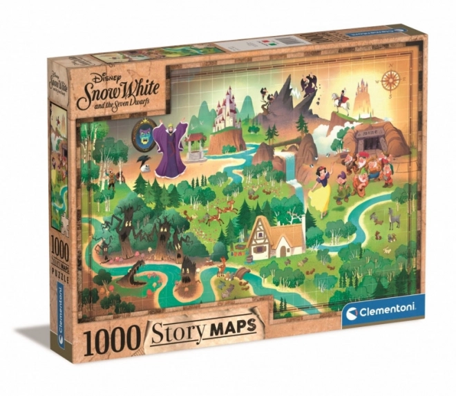 Snow White Disney Story Map Puzzle 1000 Pieces