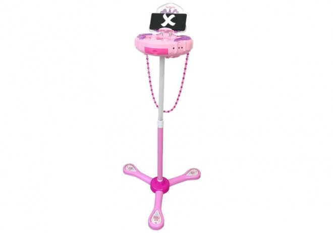 Musical Jewelry Box with Microphone Stand and Speaker in Pink