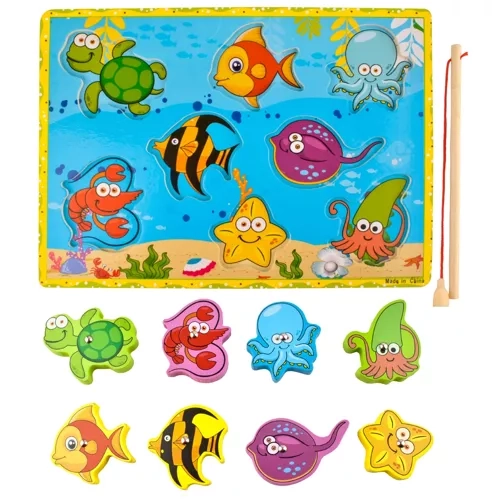 Fishing Puzzle with Magnetic Fish