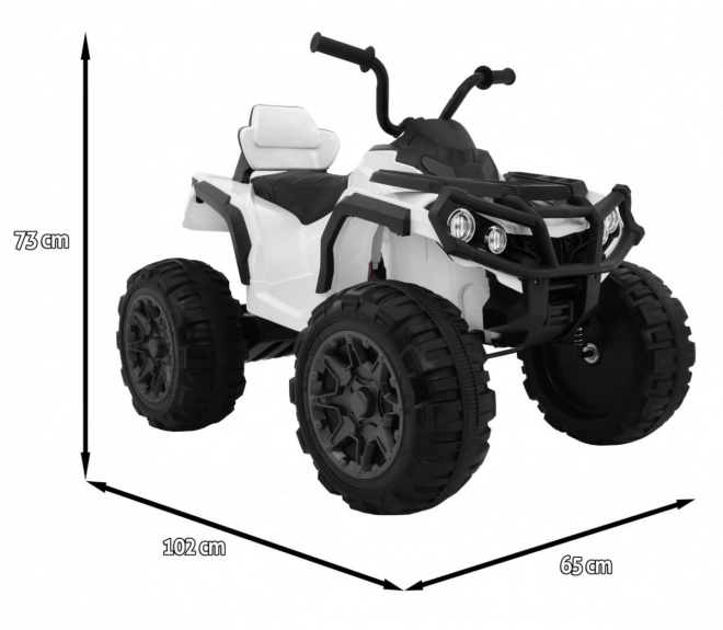 Quad ATV 2.4GHz on battery for children White + Remote Control + EVA Wheels + MP3 Radio + Free Start