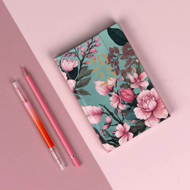 Weekly Magnetic Planner Pink Flower 2025