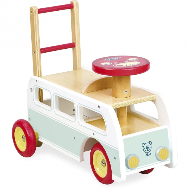 Vilac Wooden Ride-On Minibus 2 in 1