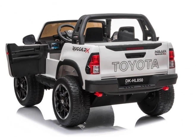 White Battery-Powered Toyota Hilux