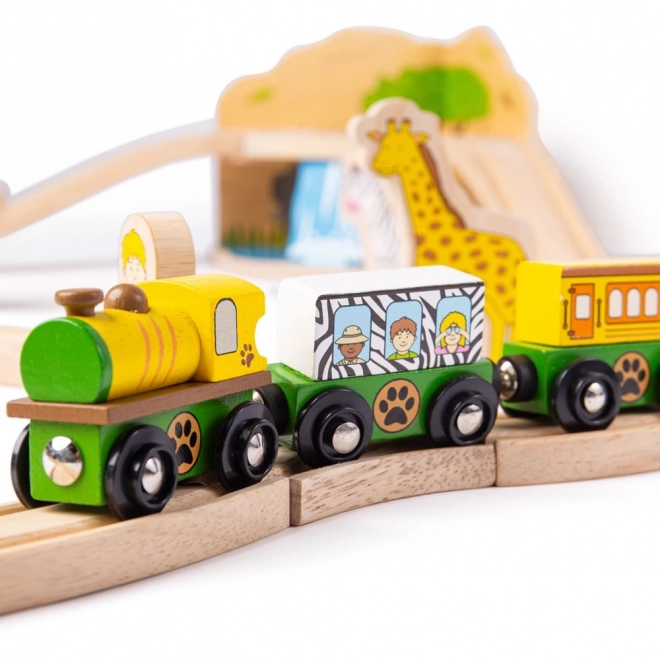 Wooden Train Safari Adventure Set