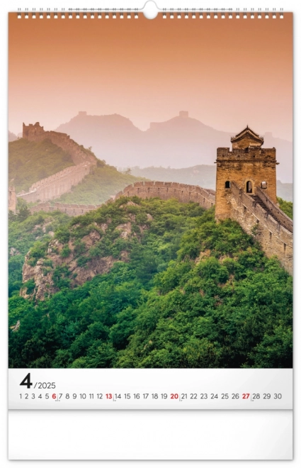 Notique wall calendar world monuments 2025