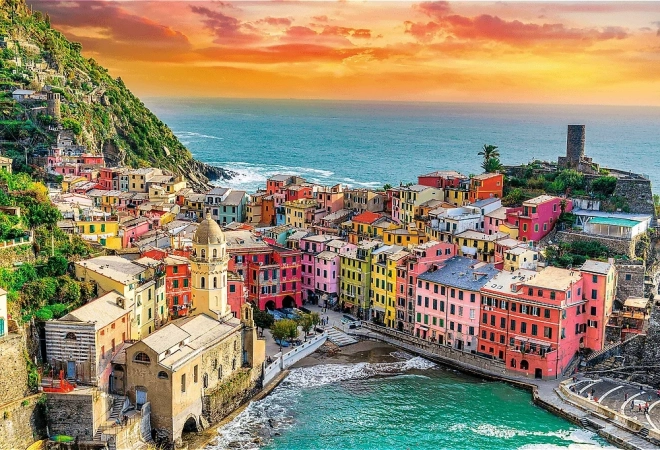 Romantic Sunset Vernazza Puzzle 1500 Pieces