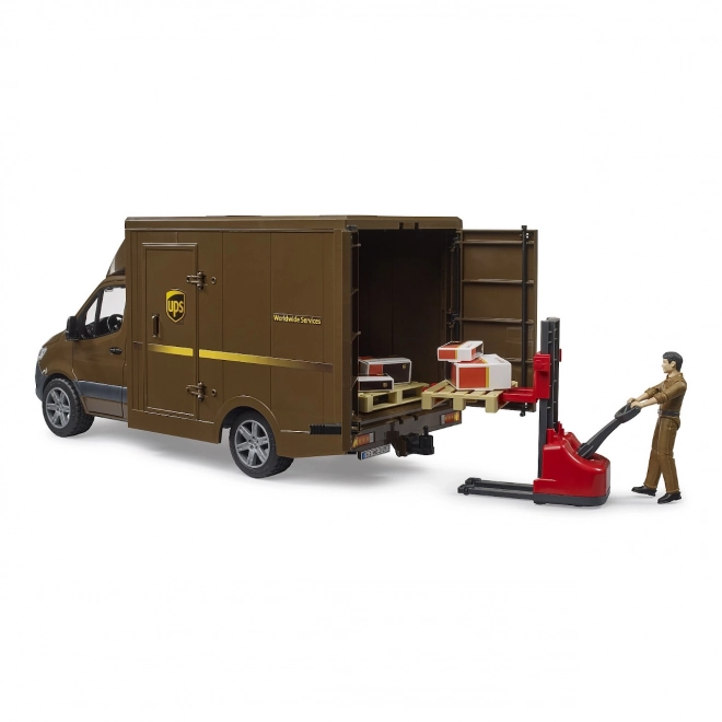 Bruder UPS Mercedes-Benz Sprinter with Figure and Accessories