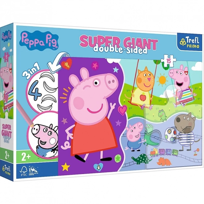 Peppa Pig Double-Sided Super Giant Puzzle