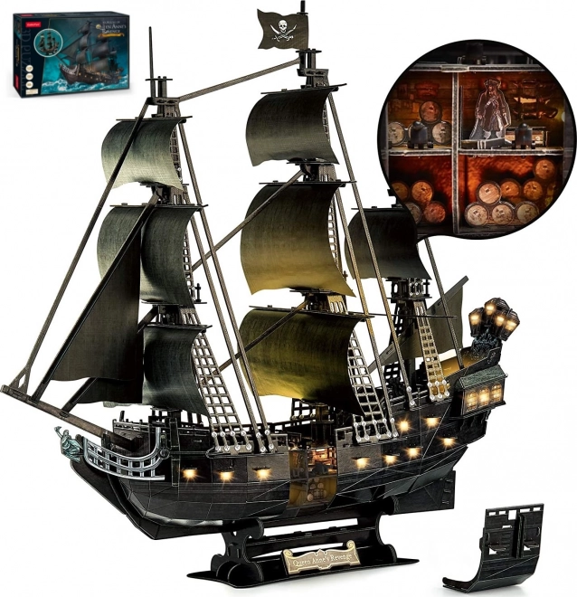 3D LED Rejtvény Királynő Anna