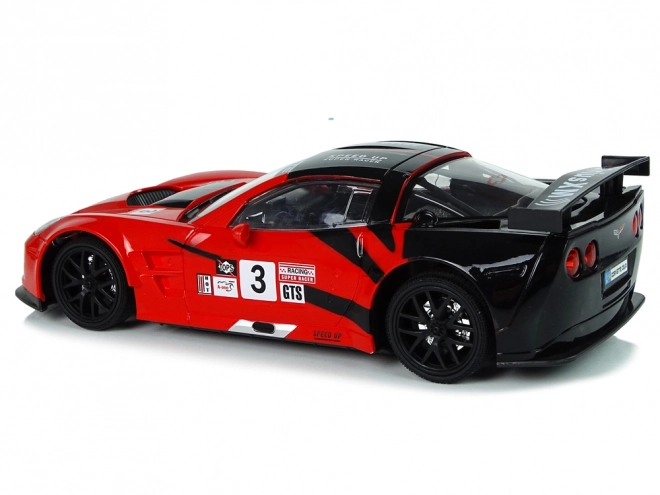 Remote Control Racing Corvette C6.R Red 1:18 with Lights