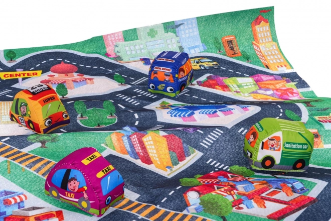 City Play Mat and Soft Vehicle Set