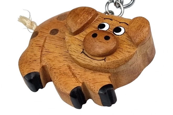 2Kids Wooden Keychain Large Pig