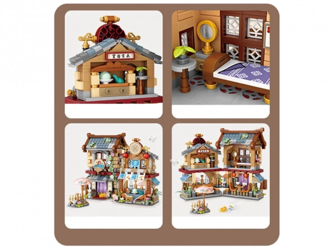 Traditional Chinese Market Building Blocks Set