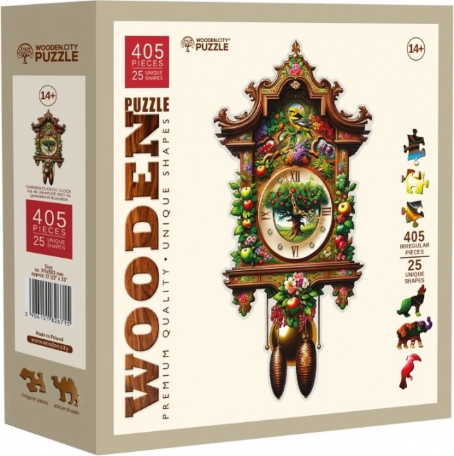 Wooden Puzzle Cuckoo Clock by Wooden City