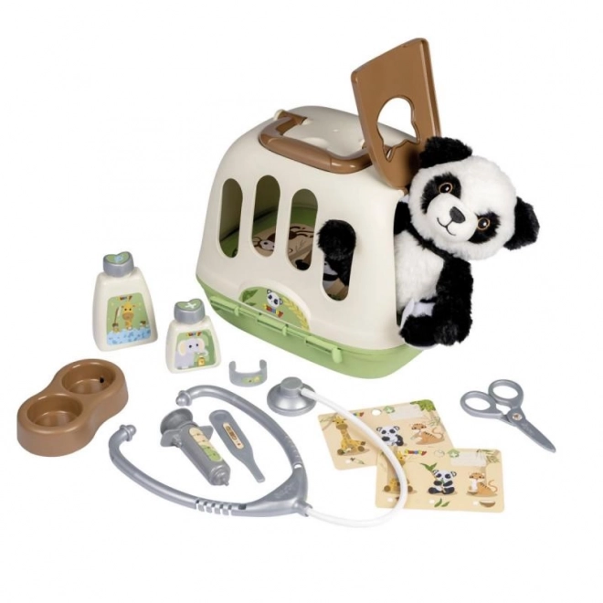 Veterinary Kit with Panda and Carrying Box 2-in-1