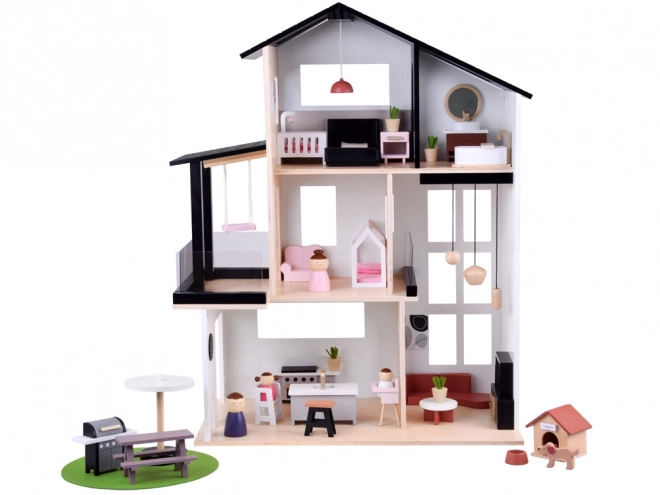 Modern Wooden Dollhouse in Loft Style