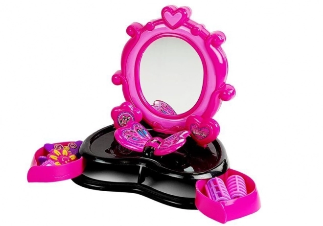 Hair Salon Braiding Vanity with Mirror and Sounds