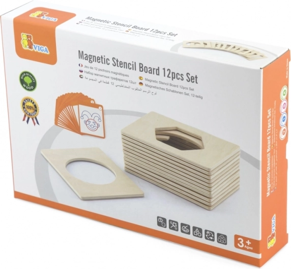Modelli magnetici in legno con forme per dipingere