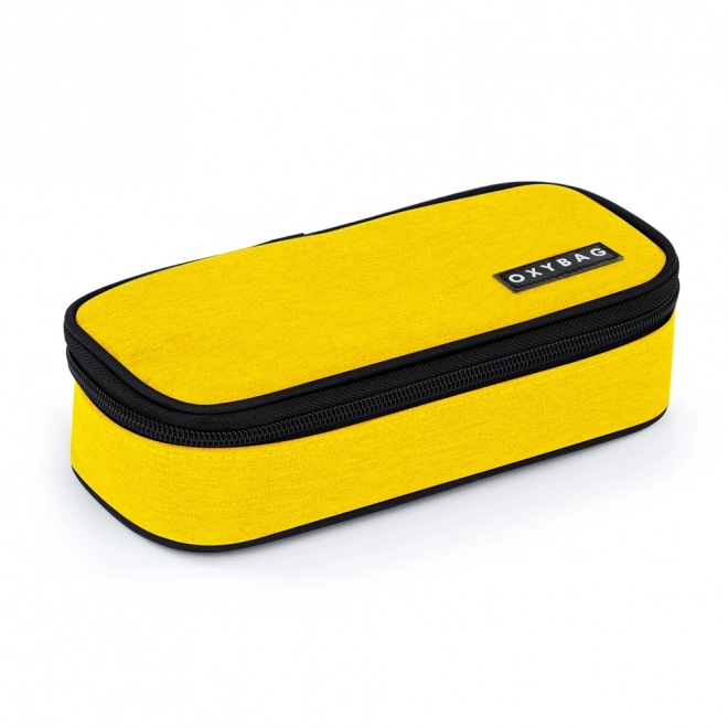 Unicolor Yellow School Pencil Case