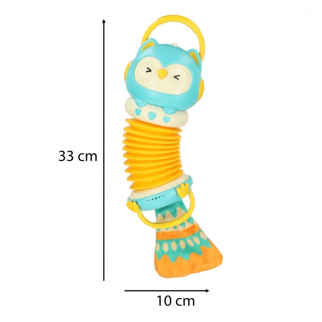 Sensory Owl Accordion Toy with LED Lights for Children