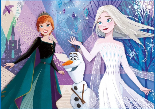 Frozen 2 Sisters Gem Puzzle - 104 Pieces