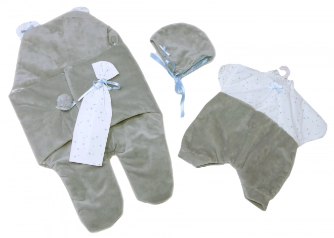 Llorens New Born Baby Doll Outfit with Velvet Wrap