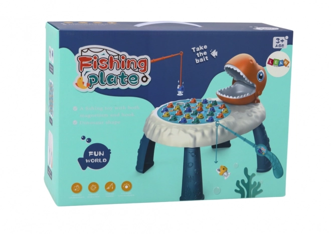 Fishing Game with Dinosaur Table Orange