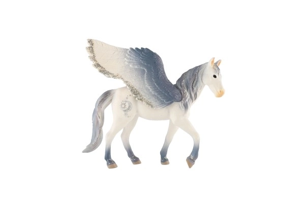 White and Gray Winged Horse Toy