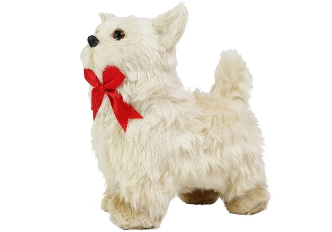 Responds to touch – barks and wags its tail
