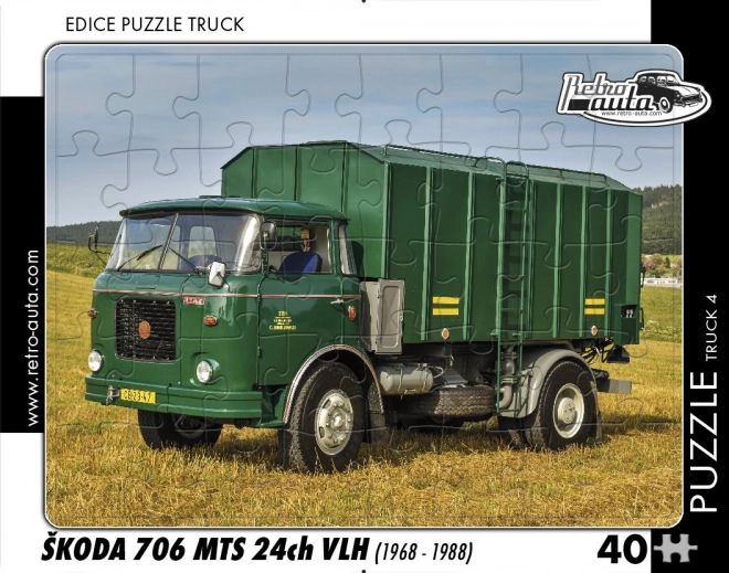 Retro Cars Puzzle Truck Škoda 706