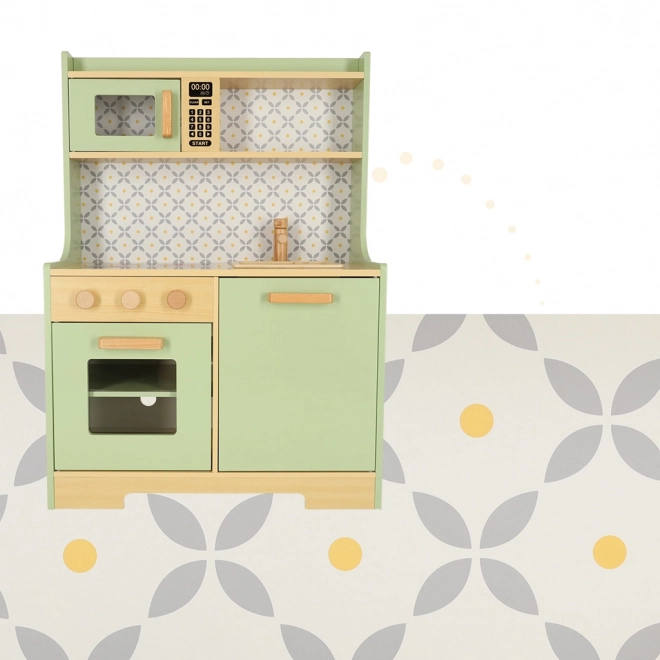 Wooden Play Kitchen - Mint Green