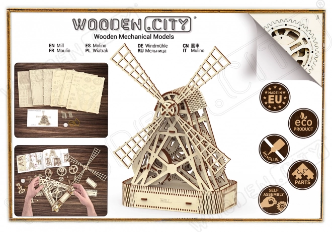 Wooden City 3D Windmill Puzzle