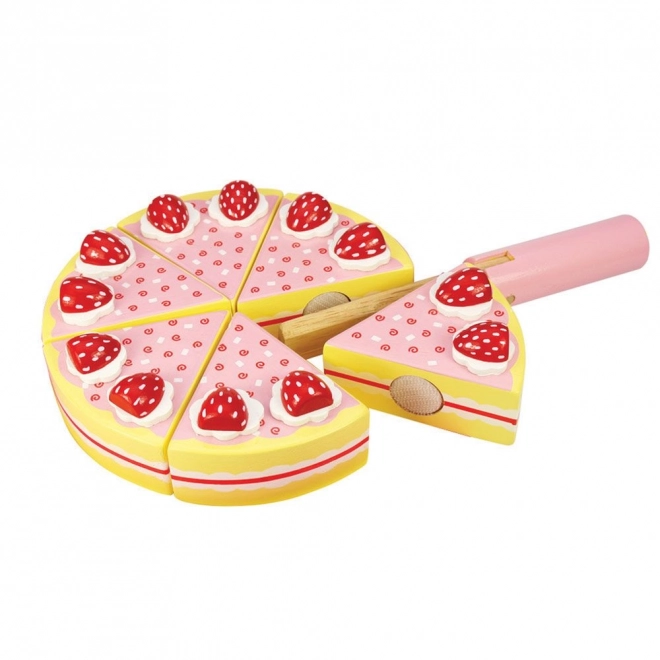 Wooden Strawberry Cake by Bigjigs Toys