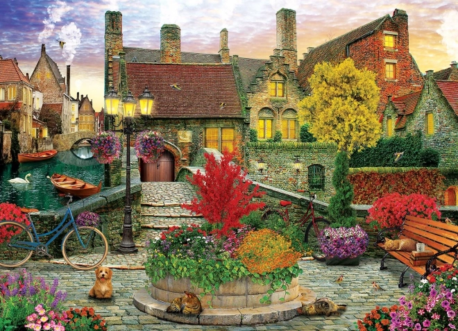 Life in the Old Town 1000 Piece Puzzle