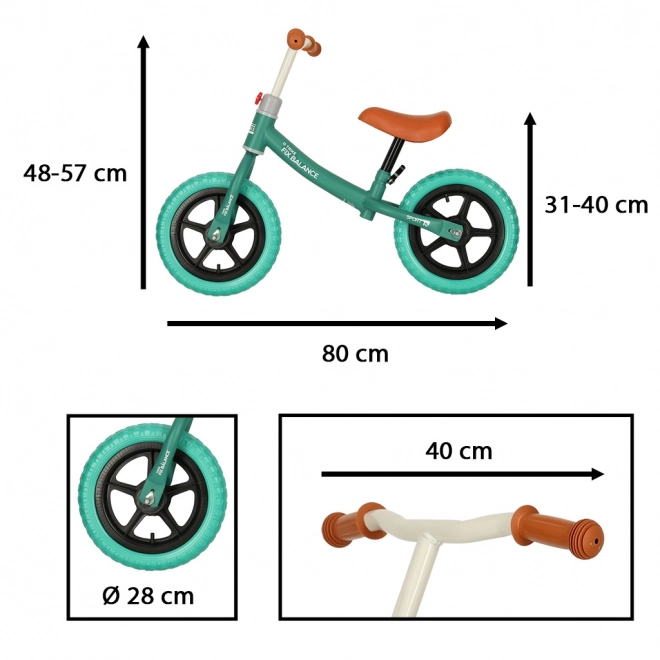 Lightweight Turquoise Balance Bike