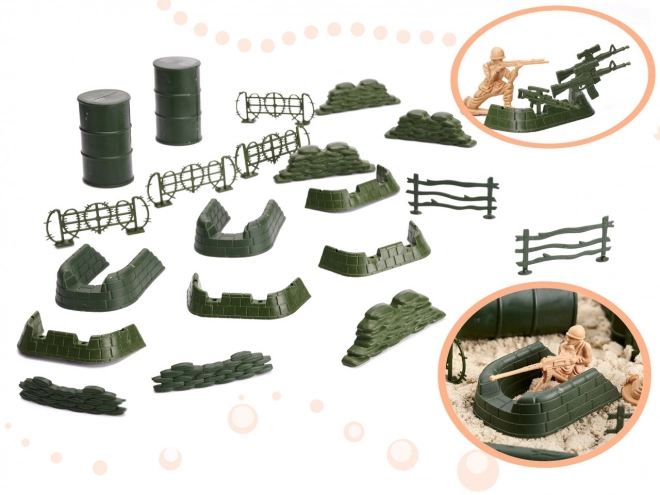 Military Base Toy Set with 114 Figures