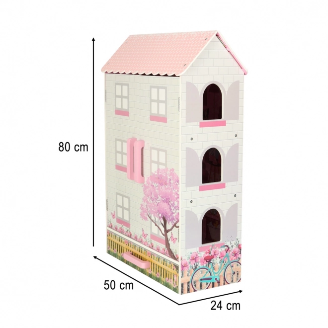 Maison de poupées en bois Lulilo Papilio rose 80cm