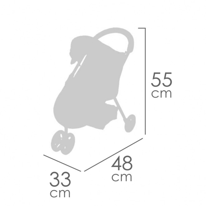 DeCuevas Sport Stroller for Dolls Three-Wheeled GALA 2023 - 55 cm