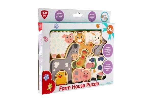 Wooden Farm Puzzle Board for Toddlers