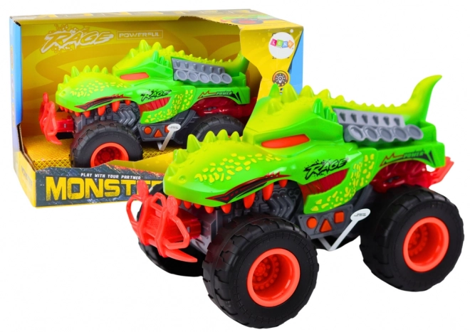 Green Dinosaur T-Rex Off-Road Car with Sounds and Lights