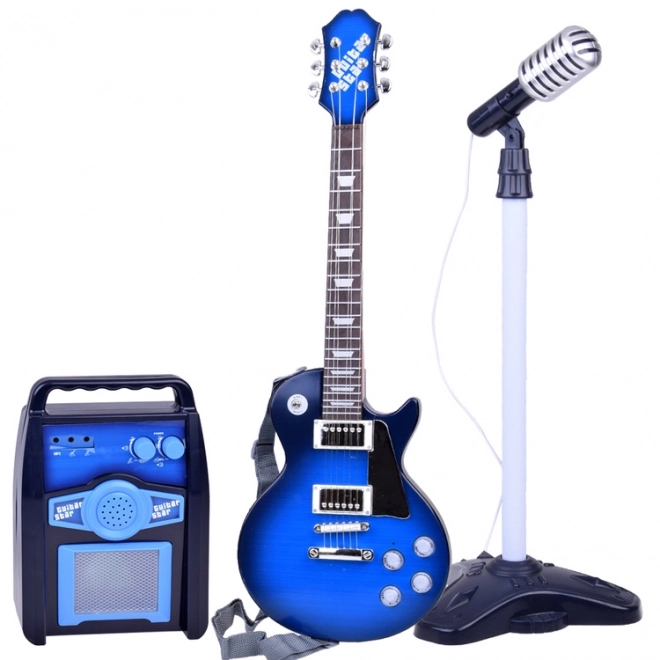 Electric Guitar And Microphone Set For Kids Karaoke