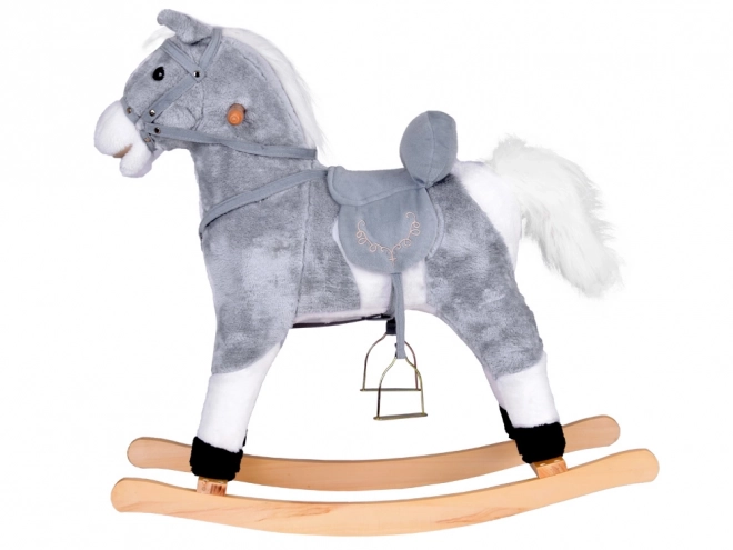 Large Gray Rocking Horse with Sound and Motion