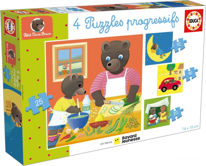 Educa Petit Ours Brun Kids Puzzle Set 4in1