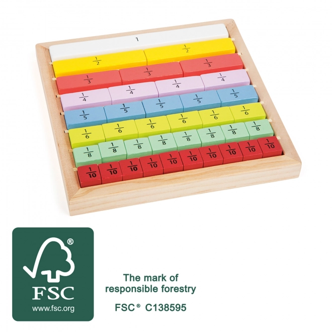 Small Foot Educational Colorful Fraction Board