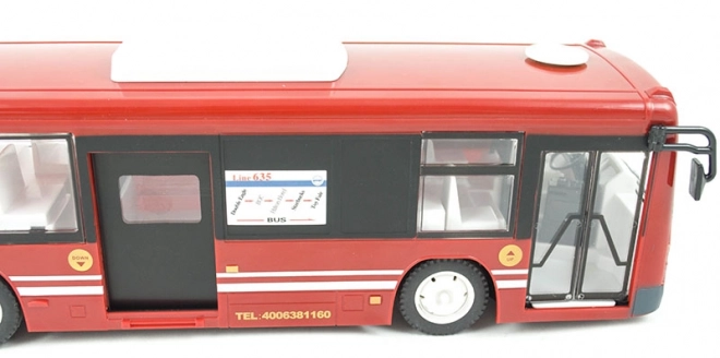 Remote Control City Bus for Kids 6+ - Red with Lights and Sounds