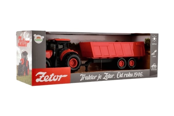 Plastic Tractor Zetor with Trailer