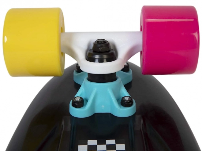 Colorful Checkered Retro Poly Cruiser Skateboard